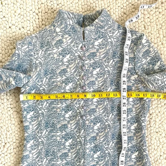 Leo-Danal Crimplene Dress with Buttons, Women’s US 10 Light Blue & Cream - Picture 12 of 13